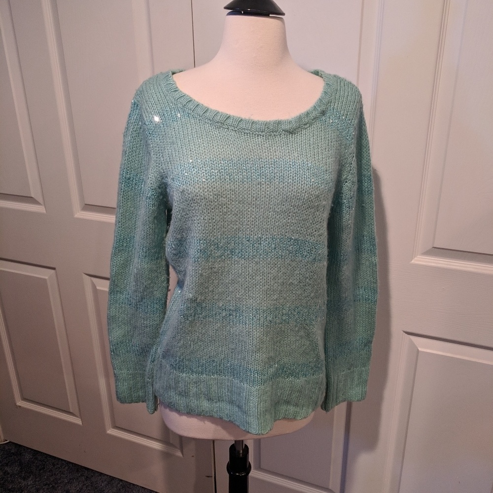 Apt 9 mint colored sparkly sweater